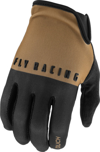 Fly Racing Media Dark Khaki Black Gloves