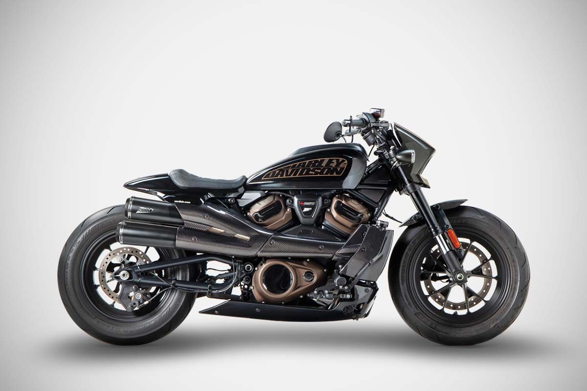 ZARD "Top Gun" Slip-On Exhaust Kit Harley Davidson Sportster S 1250 20