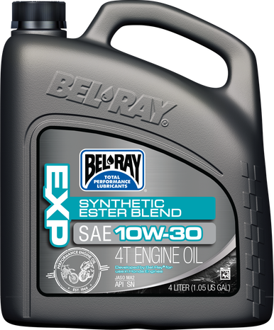 Bel-Ray #300894150185 - Exp Synthetic Ester Blend 4t Engine Oil 10w-30 4l