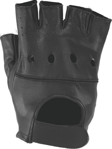Kuryakyn #094499 - Leather By River Road Diamond Shorty Gloves Black Womens - XL