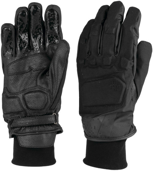 FirstGear Thermodry Mens Short Leather Motorcycle Gloves