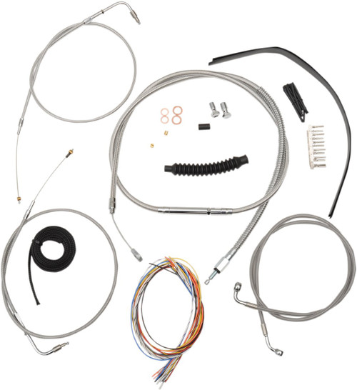 LA Choppers Stainless Complete Cable Kit for 15"-17" Handlebars (LA-8310KT2-16)