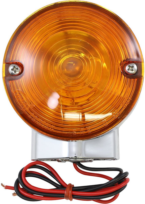 K&S DOT Compliant Chrome Turn Signal w/Amber Lens (25-5115)