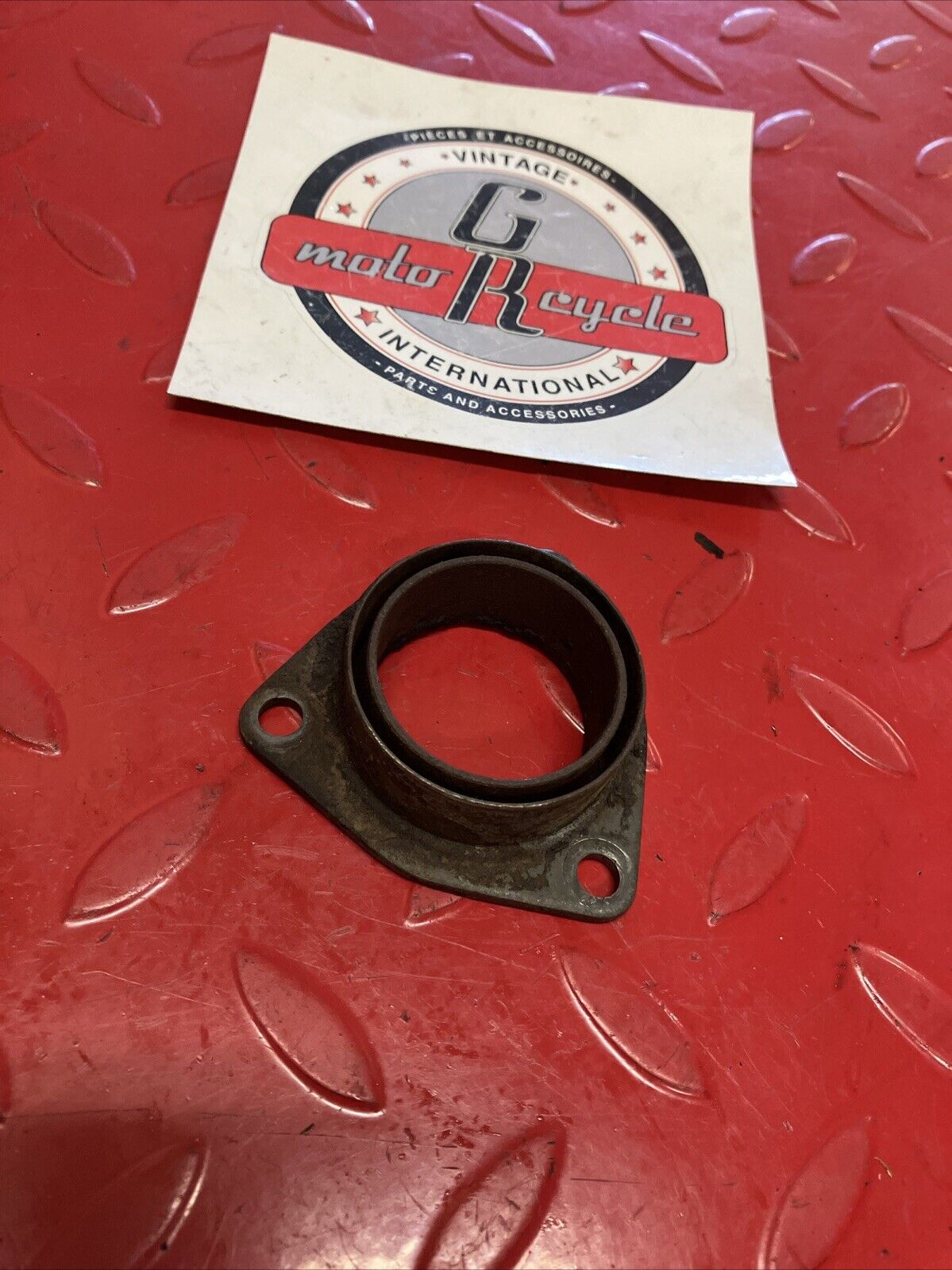 SUZUKI RM125 1976 EXHAUST MANIFOLD PIPE JOINT FLANGE 1977 1978