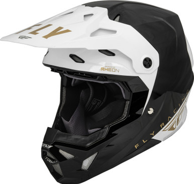 Fly Racing Formula Cp Slant Black White Gold Helmet