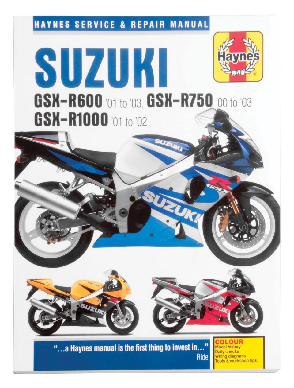 Haynes Manual Suzuki GSX-R600 / GSX-R750 / GSX-R1000 2000-2003