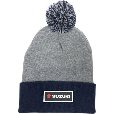 Factory Effex #23-86402 - Suzuki Pom Beanie - Gray/Navy