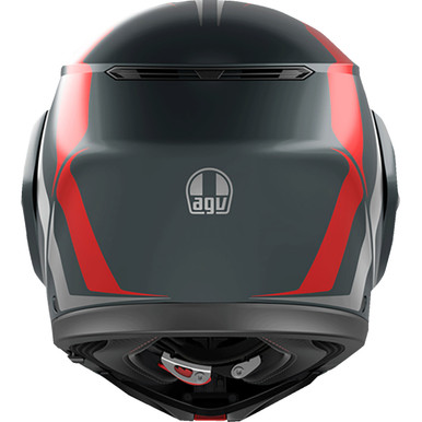 AGV #2118296002006M - Streetmodular Helmet - Resia - Matte Gray/Silver/Red - Medium