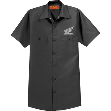 Honda Apparel #NP21S-M3024-S - Honda Work Shirt - Charcoal - Small