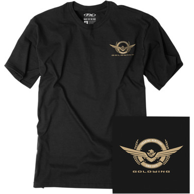 Factory Effex #25-87824 - Goldwing Badge T-Shirt - Black - Large