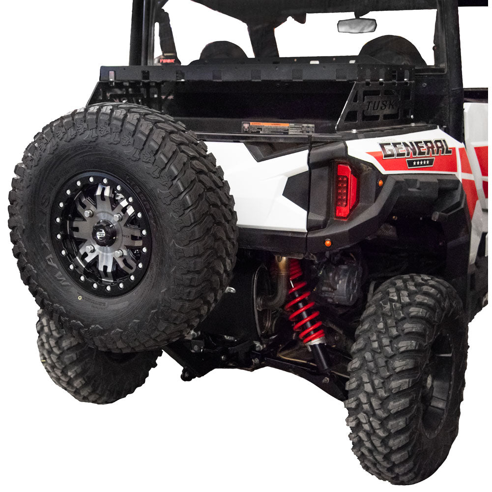 Tusk Hitch Mounted Spare Tire Carrier Polaris GENERAL 1000, EPS/XP/4 2
