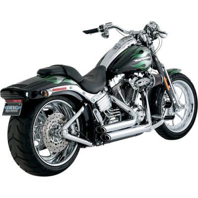 Vance & Hines 2002-2011 Harley-Davidson Softail Fat Boy EFI FLSTFI Shortshots Staggered Exhaust System - Chrome