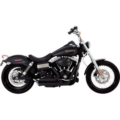 Vance & Hines 2012-2017 Harley-Davidson Fat Bob FXDF Shortshots Staggered Exhaust System - Matte Black